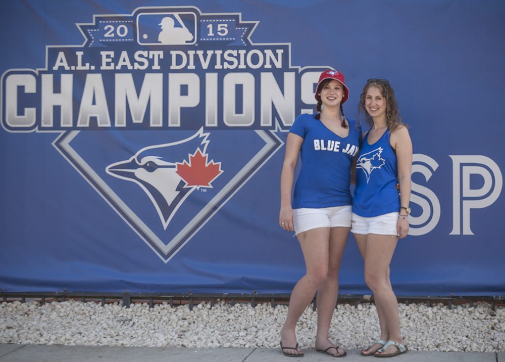 Blue Jays fans Maria and Brittany