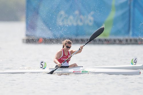 RIO DE JANEIRO - 14/9/2016:  Erica Scarff competes in the Women's KL3 Canoe Sprint at the Lagoa Stadium during the Rio 2016 Paralympic Games in Rio de Janeiro, Brazil. (Photo by Matthew Murnaghan/Canadian Paralympic Committee)