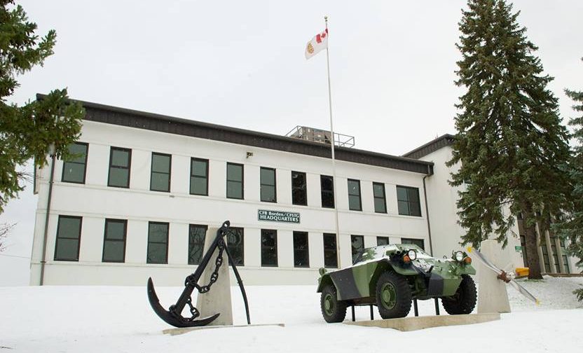 Canadian Forces Base Borden where reservist trained.
