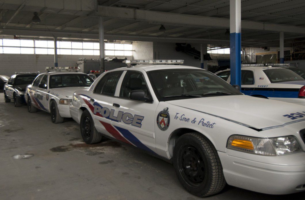 prop police cars in storage