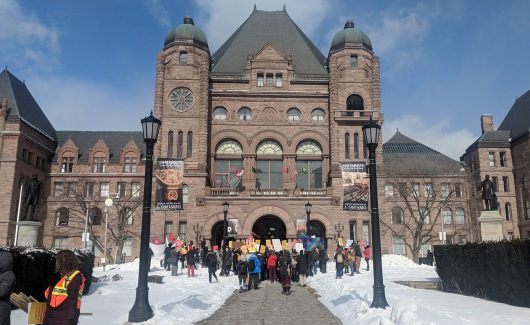 Student protesters at Queen's Park.