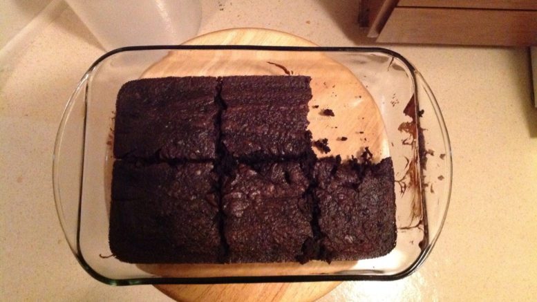 Weed brownies on a table