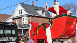 Santa arrives on Kingston Rd, to celebrate the 14th annual Toronto Beaches Santa Claus Parade on Nov. 24. 2019
