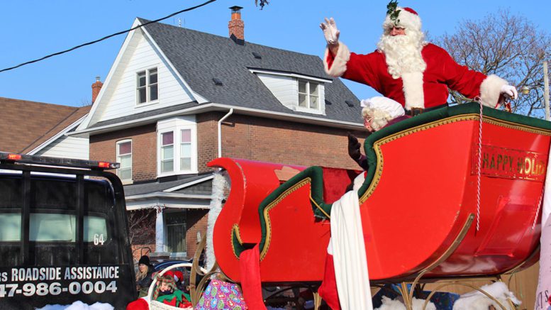 Santa arrives on Kingston Rd, to celebrate the 14th annual Toronto Beaches Santa Claus Parade on Nov. 24. 2019