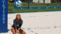 Jennifer Clifton volleys the ball at Eckerd College practice. The first-year player has started 0-6 but sees brighter days ahead.