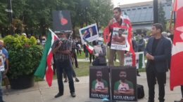 Iranian wrestler demonstration