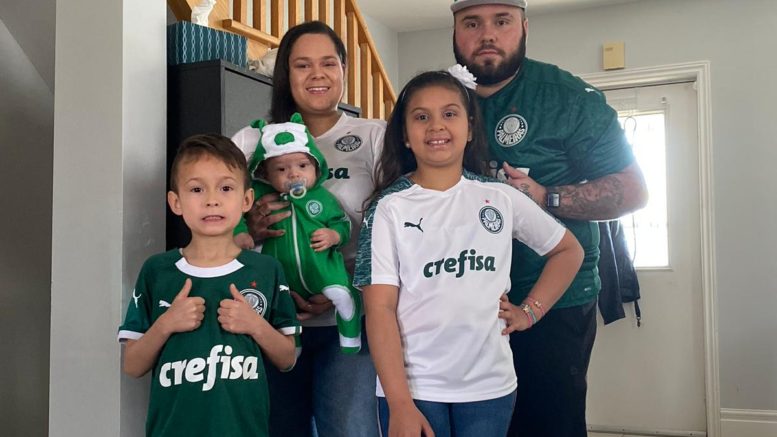 Bellucci's family are all Palmeiras supporters