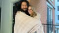 Founders of The Cuddle Couple, Emma Janssen and Pablo Perez, embrace outside their residence.