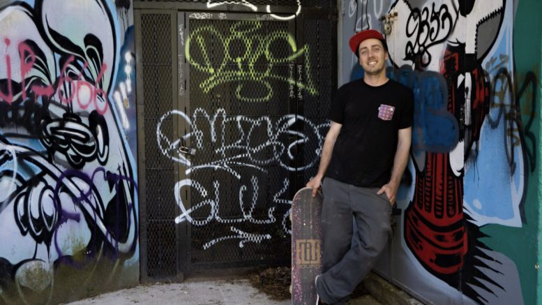 Trint Thomas at East York skatepark in Toronto, Ontario, May 30th, 2021.
Thomas coaches skateboarders in Toronto during the pandemic, waiting to return to Vancouver. Here he poses for a photo
