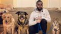 Mazen Khan, lead dog trainer of Paws-N-Pals training with a few dogs at his home in Mississauga. COURTESY YUNUS NEETOO