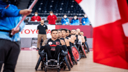 Team Canada wheelchair rugby team pre-game