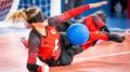 Picture of Team Canada's Meghan Mahon diving to save a ball.