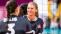 Julie Kozun (right) and Danielle Ellis (left) of Canada compete for the bronze medal in women's Sitting Volleyball at Lima in 2019. These two athletes along with Heidi Peters were instrumental in securing a spot in the semi-finals at the 2020 Tokyo Paralympics.