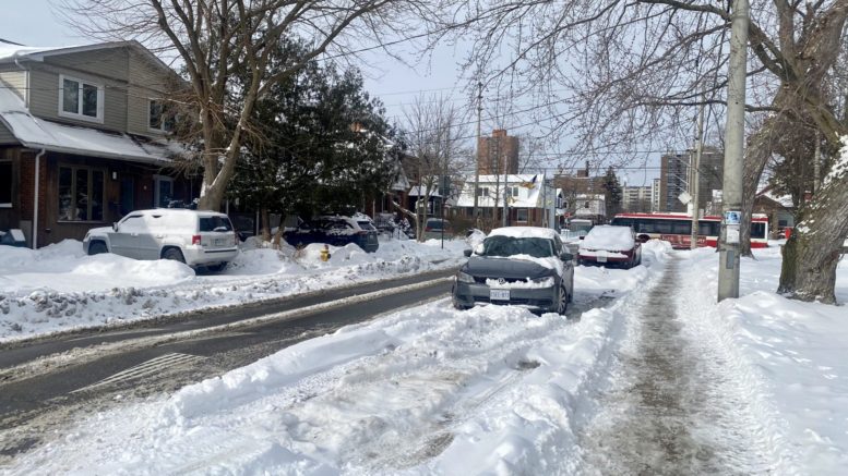 Slushy and icy sidewalks uncleared