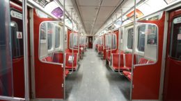 Empty TTC subway car