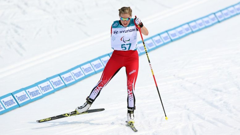 Emily Young skiing
