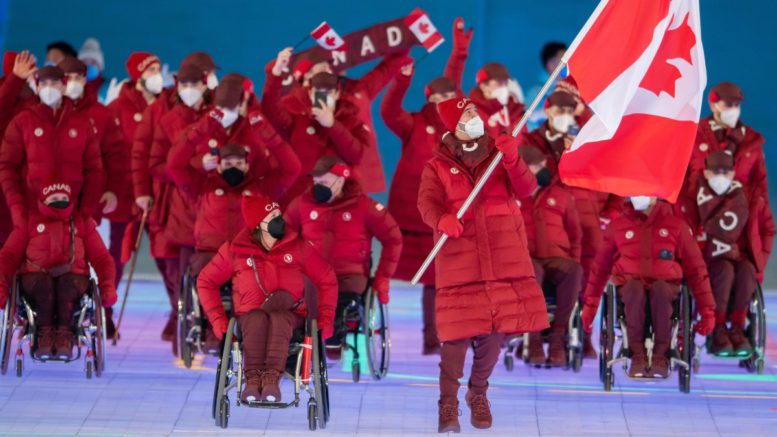 Team Canada at the Beijing 2022 Paralympics opening ceremony