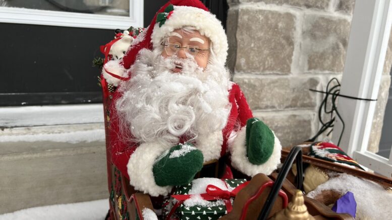 Santa Claus on a local doorstep