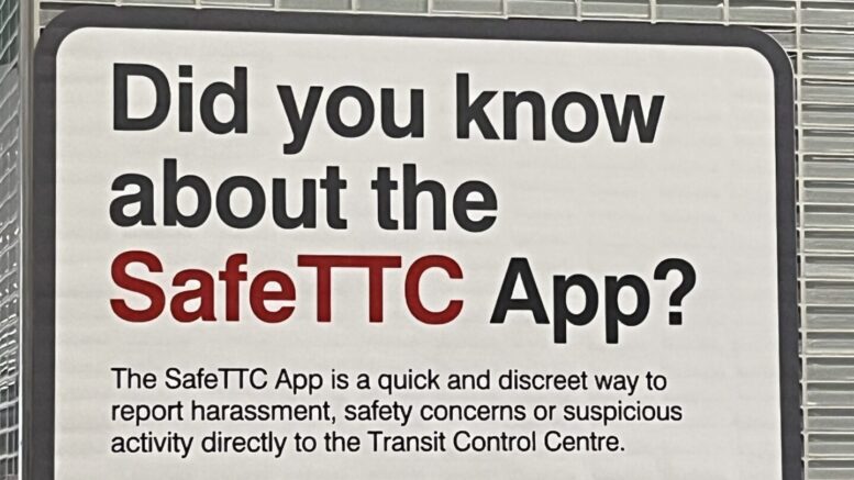 Awareness of a TTC safe app