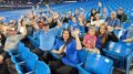 Ryan Stalony's family enjoying the game in the stands at Rogers Centre. Ryan was one of almost 170 young prospects who showed their skills at the annual Blue Jays Canadian Futures Showcase. (Photo by Malcolm Kelly)