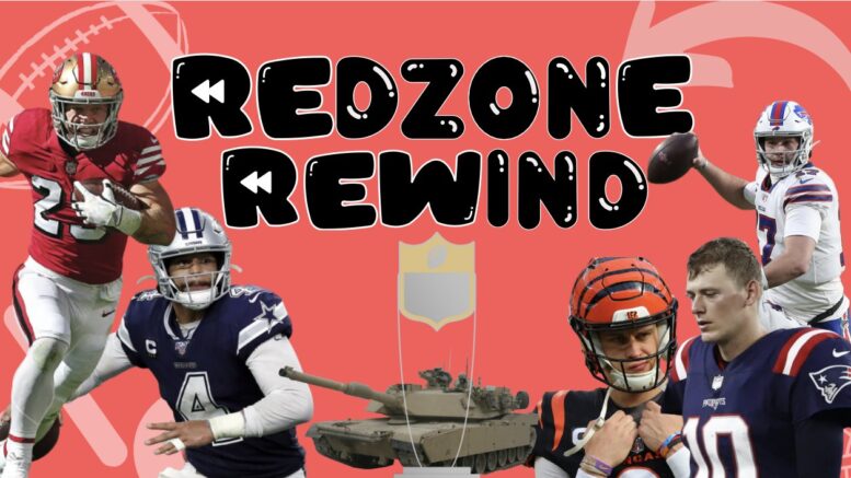 Josh Allen, Joe Burrow, Mac Jones, Dak Prescott and Christian McCaffrey highlight this weeks Redzone Rewind.