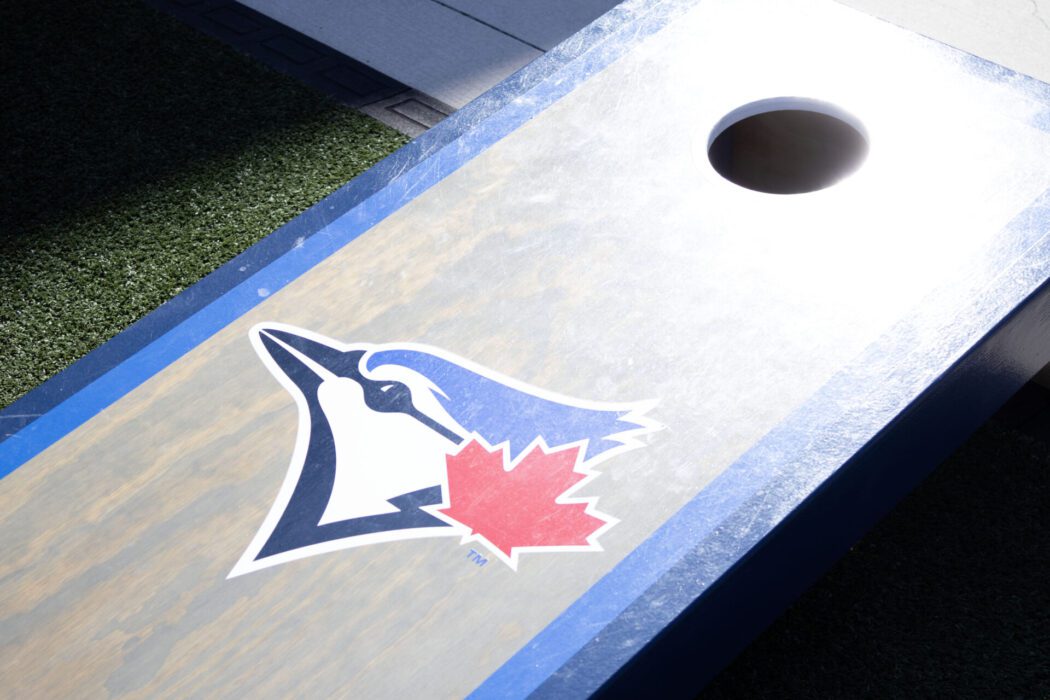 Toronto Blue Jays cornhole board.