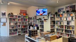 the inside of the LighUpK store in Toronto, with shelves of kpop-related products
