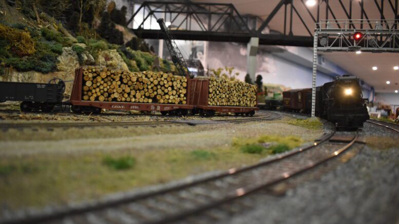 model train on a track